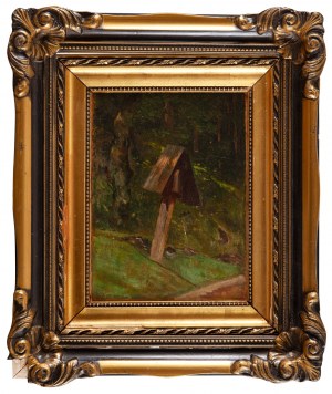 Nicht näher bezeichneter Maler (20. Jahrhundert), Bildstock am Straßenrand