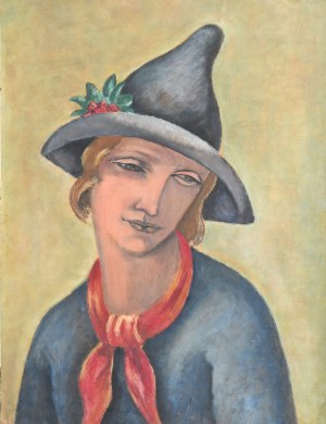 Eugeniusz Zak (1884-1926), Head of a woman, ca. 1925.
