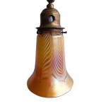 Jugendstil-Stehlampe, Quezal / Tiffany, USA, vor 1924
