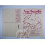 Upper Silesia, fold-out map of divided Silesia, propaganda, circa 1930.
