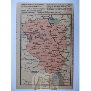 Górny Śląsk, mapka, Plebiscyt, propaganda, ok. 1920