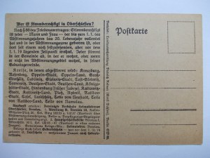 Oberschlesien, Karte, Plebiszit, Propaganda, ca. 1920