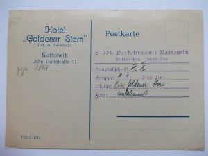 Katowice, Kattowitz, hotel pod Złotą Gwiazdą, OK. 1940