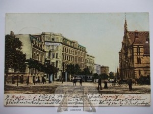 Bytom, Beuthen, železničná stanica, ulica, 1907
