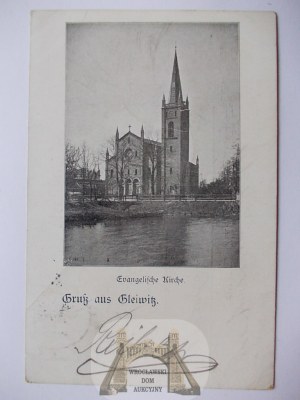 Gliwice, Gleiwitz, Evangelical church, 1900