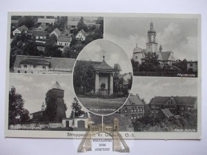 Gliwice Ostropa, church, inn, school, 1944