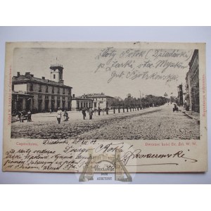 Częstochowa, Station, street, 1902