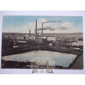 Zawiercie, panorama, przędzalnia, ok. 1910