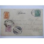 Myslowice, Myslowitz, triangle of 3 emperors, portraits of emperors, 1901