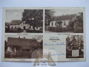 Młodnik near Opole, inn, forester's lodge, monument, ca. 1925