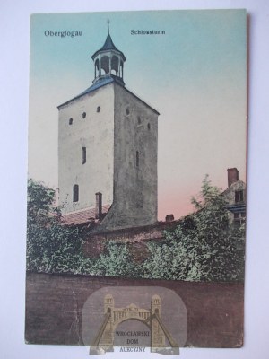 Glogowek, Oberglogau, castle, tower, 1921