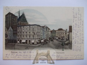 Nysa, Neisse, Naschmarkt, 1901