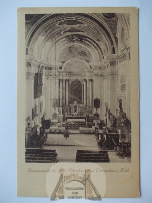Otmuchow, Ottmachau, church, interior, circa 1920.