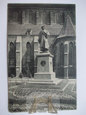 Shore, Brieg, Luther monument, 1908