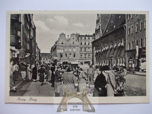 Brzeg, Brieg, market, marketplace, 1943