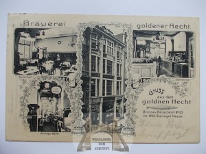 Wrocław, Breslau, Golden Hecht Brewery, Ruska Street, 1912