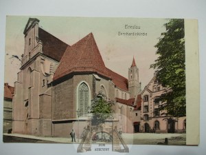 Wrocław, Breslau, kościół św. Bernardyna, 1908