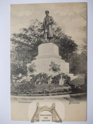 Breslau, Breslau, Moltke's monument, ca. 1900.