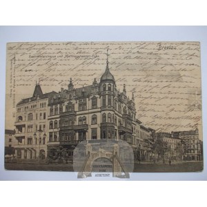 Wrocław, Breslau, ulica Drobnera i Dubois, 1902