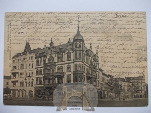 Wrocław, Breslau, ulice Drobnera a Dubois, 1902
