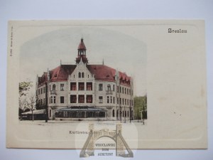 Wrocław, Breslau, Borek, kavárna Kurfurst, ulice Powstańców Śląskich, cca 1902