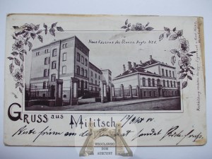 Milicz, Militsch, Kaserne, schöne Ausgabe, 1900
