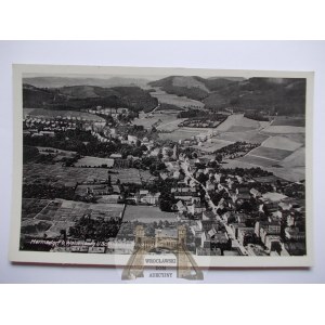 Wałbrzych, Waldenburg, Hermsdorf, panorama lotnicza, 1942