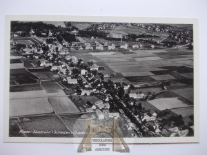 Szczawienko, Nieder Salzbrunn, aerial panorama, 1942