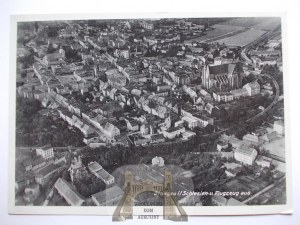 Strzegom, Striegau, panorama lotnicza, 1942