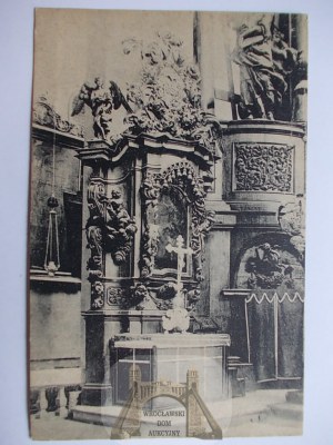 Kamieniec Ząbkowicki, kościół, wnętrze, ok. 1920