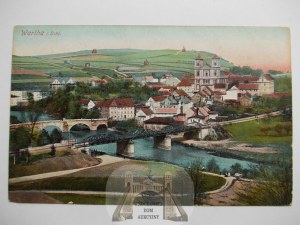 Bardo Slaskie, Wartha, panorama in color, circa 1920.