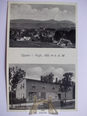 Opava near Kamienna Gora, boarding house, panorama, 1934