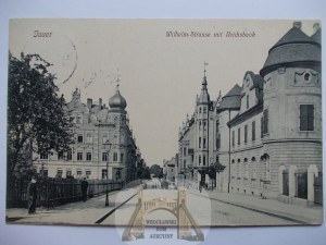Jawor, Jauer, Wilhelm Street, Reichsbank, 1910