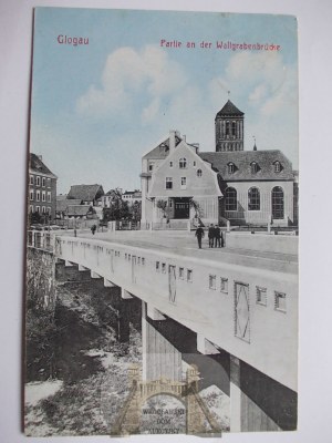 Glogow, Glogau, bridge, Wallgrabenbrucke, 1910