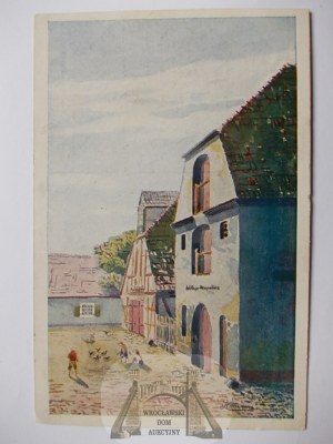 Głogów, Glogau, delostrelecké kasárne, grafika, 1909