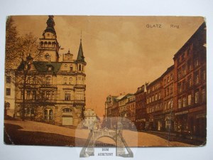 Kłodzko, Glatz, Rynek, ciekawe kolory, 1916