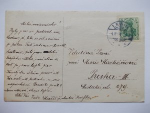 Lewin Klodzki, restaurant, private card, 1909