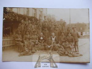 Cieplice, Warmbrunn, street, soldiers, 1918