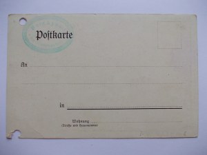 Sobieszów, zamek Chojnik, pocztówka bilet ok. 1900