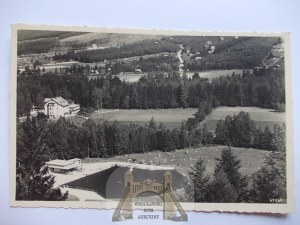 Karpacz, panorama, swimming pool, circa 1940.