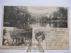 Sulików, Schonberg, swimming pool, inn, 1907