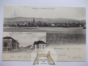 Bogatynia, Reichenau, court, panorama, 1905