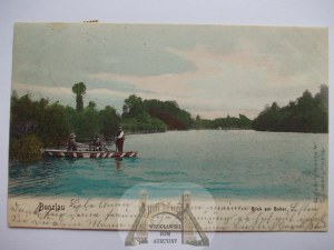 Boleslawiec, Bunzlau, river Beaver, ferry crossing, 1904