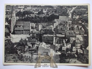 Wschowa, Fraustadt, aerial panorama, 1932