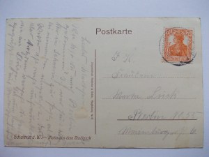 Skwierzyna, Schwerin, park miejski, ładne kolory, ok. 1908