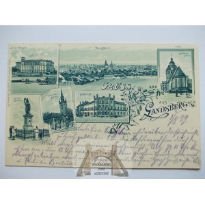 Gorzów, Landsberg, litografia, 1899