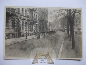 Poznań, gara ciclistica, strada, fotografia del 1930 circa