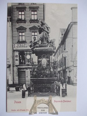 Poznan, Nepomuk monument ca. 1910