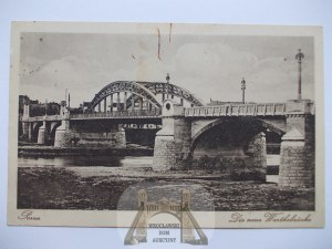 Poznaň, nový most přes řeku Wartu 1917
