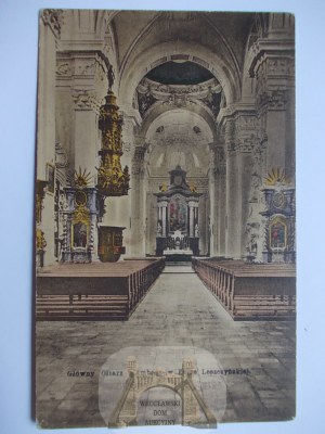 Leszno, Lissa, église catholique, intérieur vers 1920